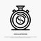 Clock, Concentration, Meditation, Practice Line Icon Vector