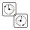 Clock countdown icon. Time chronometer icon. Vector illustration. EPS 10.