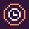 Clock Denoting Time, Pixel Icon of Retro Game