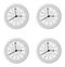 Clock dial in four variants with different design details