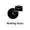 clock, diplomat, working hours icon. One of business collection icons for websites, web design, mobile app