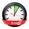 Clock face with 5 minutes timer. 3D rendering