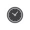 Clock face with arrows vector icon