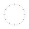 Clock face. Blank hour dial. Wedges mark minutes and hours. Simple flat vector illustration