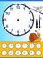 Clock face cartoon educational worksheet