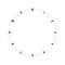 Clock face. Hour dial with numbers. Dashes mark minutes and hours. Simple flat vector illustration