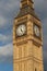 The clock faces on the Elizabeth Tower, also known as Big Ben, in London, UK