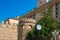 Clock at the fortress wall in Governor Garden in Baku city,