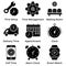 Clock Glyph Icons