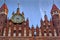 Clock on gothic church in Gdansk