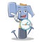 With clock hammer character cartoon emoticon