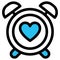 Clock, heart fill vector icon which can easily modify or edit