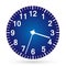 Clock icon illustration vector in blue simple flat and 3d icon time clip art