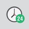 Clock icon showing the time