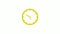 Clock isolated animated, Yellow color clock animation