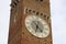 Clock on Lamberti Tower on Piazza delle Erbe in Verona, Italy