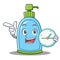 With clock liquid soap character cartoon