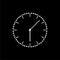 Clock logo icon isolated. Watch object isolated on black background