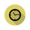 clock long shadow icon. Simple glyph, flat vector of web icons for ui and ux, website or mobile application