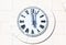 Clock marks 12 o`clock 00:00 h, 12:00 h, 24:00 h, twelve hours. New Year`s Eve bells New Year`s Eve at Christmas.