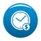 Clock money icon blue