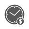 Clock money icon vector simple
