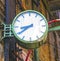 Clock in an old abandoned factory