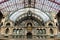 Clock over the entrance hall of Antwerpen-Centraal railway station