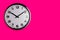 Clock on pink