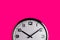 Clock on pink