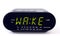 Clock Radio with the word WAKE