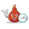 With clock red kuri squash character cartoon