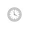 Clock Related Vector Line Icon