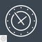 Clock Related Vector Line Icon