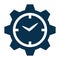 Clock settings icon. Vector illustration decorative design