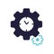 Clock settings icon. Vector illustration decorative design