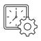 Clock settings  Line Style vector icon which can easily modify or edit