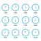 Clock that show every hour vector illustration on white vector