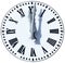 Clock shows 12 o`clock and 1 minute 00:01 h, 12:01 h, 24:01 h, twelve hours and one minute. New Year`s Eve bells New Year`s
