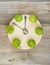 Clock from Six green pears