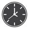 Clock solid icon, time and website button