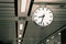 A clock in the subway station.