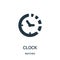 clock symbol of circular shape icon vector from watches collection. Thin line clock symbol of circular shape outline icon vector