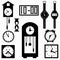 Clock symbols vector illustration