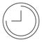 Clock thin line icon. Time vector illustration isolated on white. Dial outline style design, designed for web and app