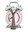 Clock with tie on white, time to business startup concept