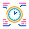 Clock time healthy life icon vector outline illustration