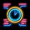 clock time healthy life neon glow icon illustration