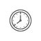 Clock time outline icon