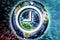 Clock or time symbol on a background of the Earth globe. The concept of the expiration of time, the approximation of a possible